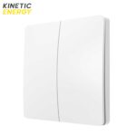 2 Gang Wireless Kinetic Energy Switch, White, IP67
